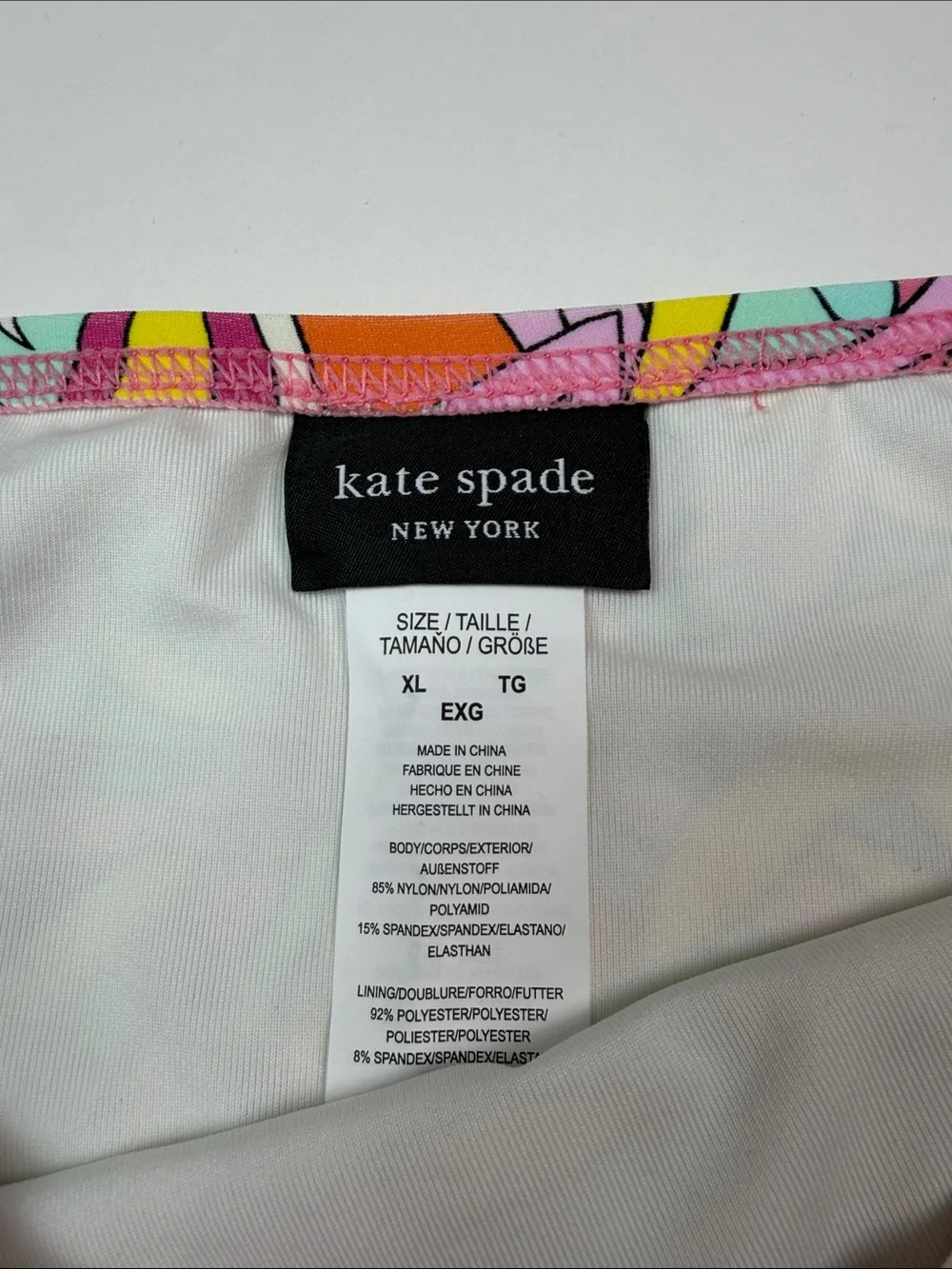 NWT Kate Spade New York High Waist Bikini Bottoms XL Pink Multi Floral Tropical